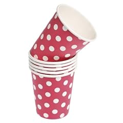 Shabby Pappbecher Papp Becher Picknick Punkte Rot WK42