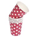 Shabby Pappbecher Papp Becher Picknick Punkte Rot WK42