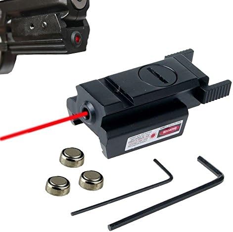 Hungerwolf Tactical Low Profile Red Dot Laser Sight 20mm Picatinny Weaver Rail For Pistol GLK