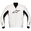 Alpinestars Indy Men's Leather Street Motorcycle Jacket - White