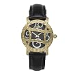JBW-Just Bling Womens JB-6214L-A "Olympia" Combo Black Designer Dial Leather Diamond Watch