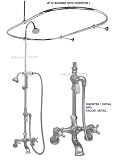 CHROME - Shower System for Clawfoot Tubs, Oval Enclosure, Handshower