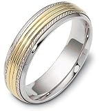 6mm Comfort Fit 18 Karat Yellow Gold & Titanium Wedding Band Ring