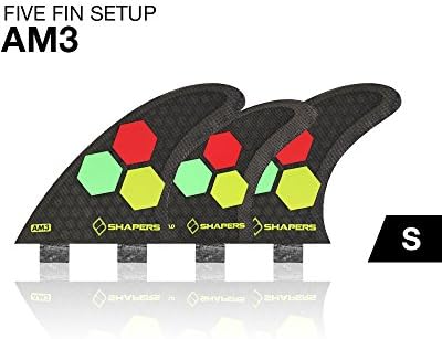 Fcs Shapers Fins Corelite AM3 Channel Islands Al Merrick small five fin quad/tri set Small surfboard fins