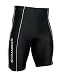 Radhose Kurz Fahrradhose ohne Träger Radlerhose mit Coolmax Sitzpolster SR0041 (L (entspricht ca. Gr. 50-52), Schwarz)