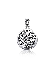 Bling Jewelry Open Celtic Tree of Life Sun Sterling Silver Pendant