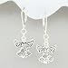 Silver Guardian Angel Charm Dangle Earrings