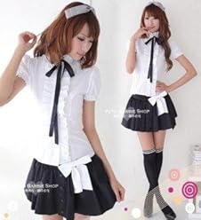 カチューシャ付き 女子高生制服コスチューム3点セット/コスプレ