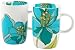 Zoti Set of Two Blue Fine Bone China 350ml Mugs