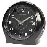 13 cm Modern Black Quartz Alarm Clock