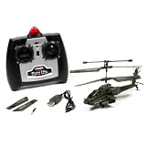 U803 Mini 3 Channel Military Apache Indoor RC Helicopter with Built-in Gyro Gyroscope... by UDI
