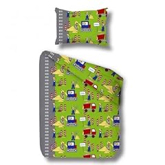 P�tter Kinder-Biber-Bettw�sche Baustelle 100x135 cm