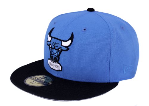 Chicago Bulls New Era Hooks 59FIFTY Hat Cap, Blue 7 1/4