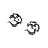 Stud Earrings Sterling Silver - Om