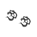 Stud Earrings Sterling Silver - Om