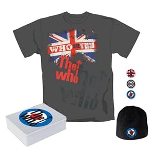 Produits derives des The Who avec le drapeau anglais Union Jack - T-Shirt Bonnet et Badge