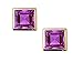 0.70 cttw Genuine Square Small Amethyst Earrings title=