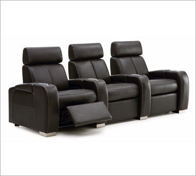 Palliser 40828 Lemans Home Theater Seats in Leather Match - Row of 3