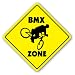 BMX ZONE -Sign- signs bike frame helmet cranks sticker