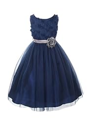 Girls Infant Applique Taffeta/Tulle Flower-Girl Dress 