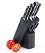 Richardson Sheffield Entertain Black Knife Block Set, 6 Piece
