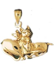 Dazzlers Solid 14k Gold Cats Charm Pendant Available in three colors from jewelsberry (weights: 3.6 grams only)