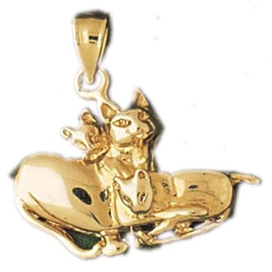 Cheap Girls Jewelry Dazzlers Solid 14k Gold Cats Charm Pendant Available in three colors from jewelsberry (weights: 3.6 grams only) For Sale