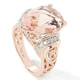 14K Rose Gold Morganite & Diamond Ring