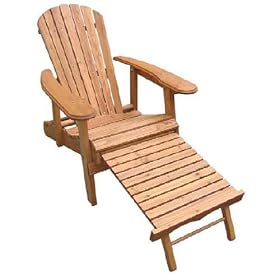 Adirondack Chair with Retractable Ottoman by -
