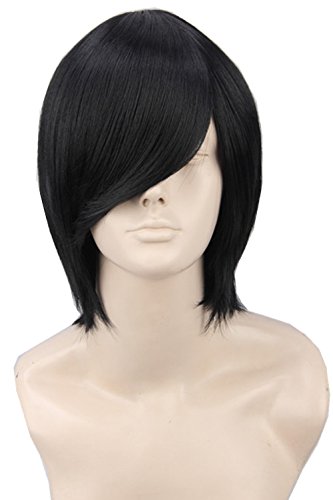 Unisex Short Straight Fiber Cosplay Wigs for Women Halloween Costume Hair