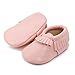 Voberry Baby Girls Soft Soled Tassel Bowknots Crib Shoes Moccasins (12~18 Month, Pink)