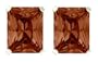 Platinum Plated Sterling Silver 9 x 7mm Emerald-Cut Chocolate Brown Cubic Zirconia Four-Prong Stud Earrings