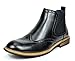 Bruno MARC BERGEN-05 Men's Classic Wing-tip Perforated Leather Lining Chelsea Ankle Boots