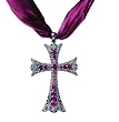 Contessa Cross Necklace with Ribbon
