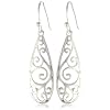 Sterling Silver Filigree Teardrop Earrings