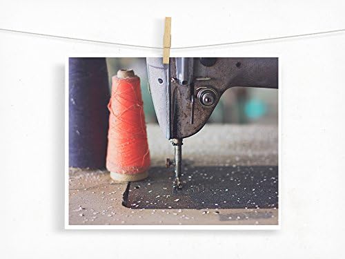 Abandoned Thread and Sewing Machine Gritty Urban Decay Photography Art Print