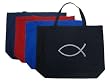 Large Black Fish Tote Bag - Created using all the names of Jesus throughout the Bible