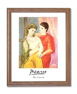 Picasso The Lovers Contemporary Home Decor Wall Picture Oak Framed Art Print