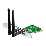 Asus PCE-N15 PCI Express 1x Wlan Karte, 802.11n, 300 Mbits Senden und Empfangen, Software Router Funktion, Low profile, Wps Knopf, Mimo Technik