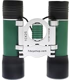 7dayshop Compact 10x25 DCF Binoculars (Green Colour) -  VERY LIMITED SPECIAL OFFER !