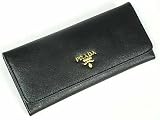 (プラダ)PRADA SAFFIANO METAL ホック式二つ折り長財布 1M1132 NERO（ブラック） 並行輸入品