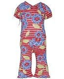 : Baby Lulu Paper Floral Lg Floral Knit Ruffle Pants
