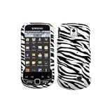 2-PC RUBBERIZED BLACK/WHITE ZEBRA PRINT SNAP-ON CELL PHONE COVER FACEPLATE  ....