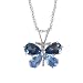 FOJO's 10K White Gold Multi Topaz Butterfly Pendant
