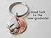 Cap and Diploma Charm Layered Over 2024 Penny Keychain - Good Luck to the New Graduate; Hand Made; Graduation Gift