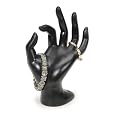 Darice 1999-1612 Polyresin Hand Form Bracelet Display, Black
