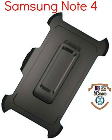 Uno iCase ® Replacement Black Belt Clip Holster For Samsung Galaxy note 4 Otterbox Defender series.