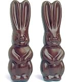 Chocolate Mold: Big-Eared Rabbit. 2 pc. Front & Back. Makes 6 solid rabbits. 5 tall
