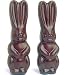 Chocolate Mold: Big-Eared Rabbit. 2 pc. Front & Back. Makes 6 solid rabbits. 5 tall