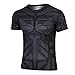Topway Men's Short Sleeve Crewneck Compression Super Heroes T-shirt Wicking Tee